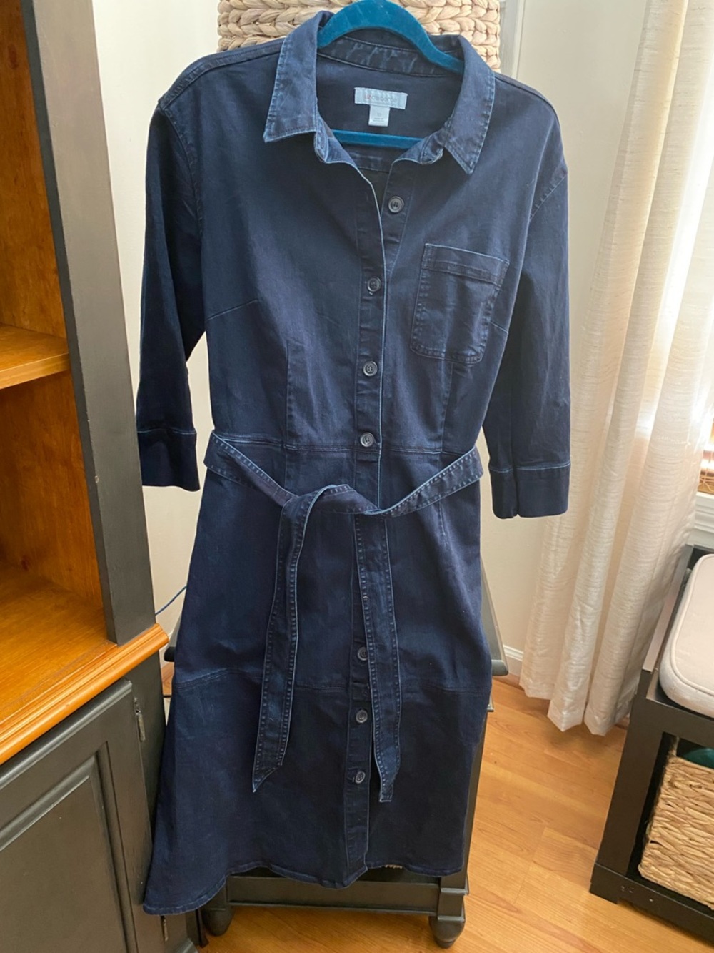 Liz Claiborne Stretchy Denim Button Up